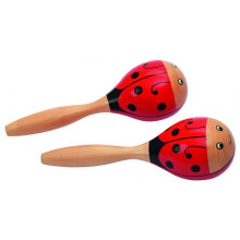 Wood maracas: Ladybug 10.5 cm