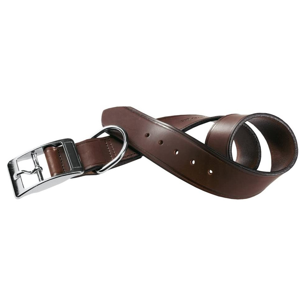 dog collar Vip 47 to 55 cm leather dark brown