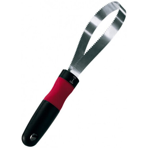 trim comb 28,5 x 6,5 cm steel black/red