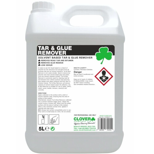 Clover Tar & Glue Remover  ~ 2 x 5 Litre