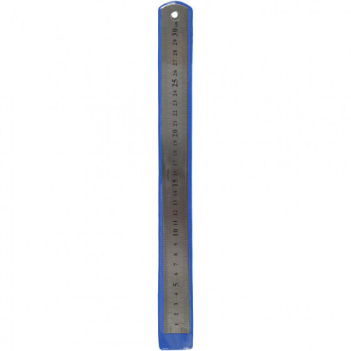 ruler 30 cm metal silver 2