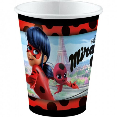 8 Ladybug in Paris 250 ml cardboard cups