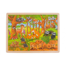 Goki puuhepuzzle - Metsän eläimet - 48 palaa - 3-vuotiaille ja sitä vanhemmille lapsille