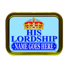 Personalised His Lordship Tobacco Tin Gift & Smoking Products