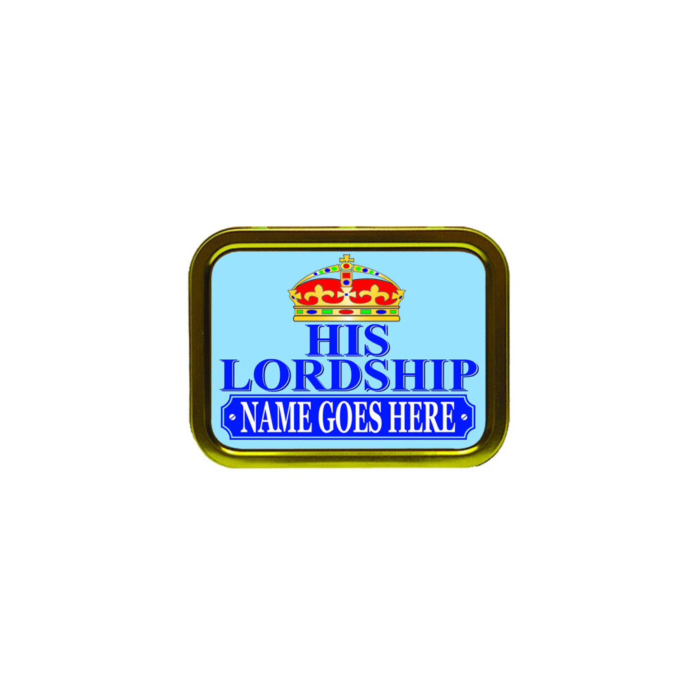 Personalised Gift Products Personalised His Lordship Tobacco Tin Gift & Smoking Products