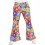 hippie trousers flower men's polyester size L 1