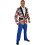 dress-up jacket block men's polyester size M 1