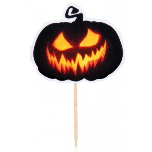 12 Scary Pumpkin Picks 12 cm