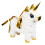 mini-piata unicorn 21 x 17 cm paper white/gold 1