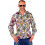 dress-up blouse mexican skulls polyester size S 1