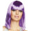 Women's purple mid-length bob wig 1