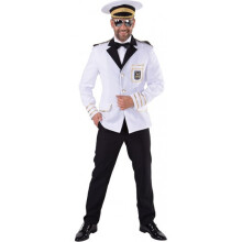 dressing gown captain polyester white/gold size L