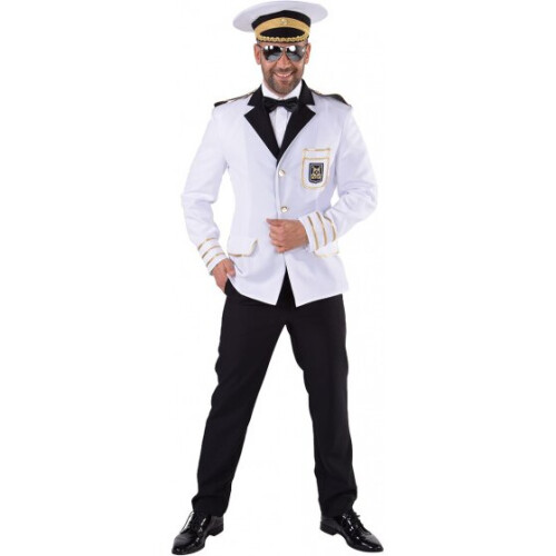 dressing gown captain polyester white/gold size L