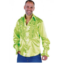dress-up blouse Rouches men's polyester green mt XXL