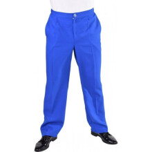 trousers eighties polyester blue size M