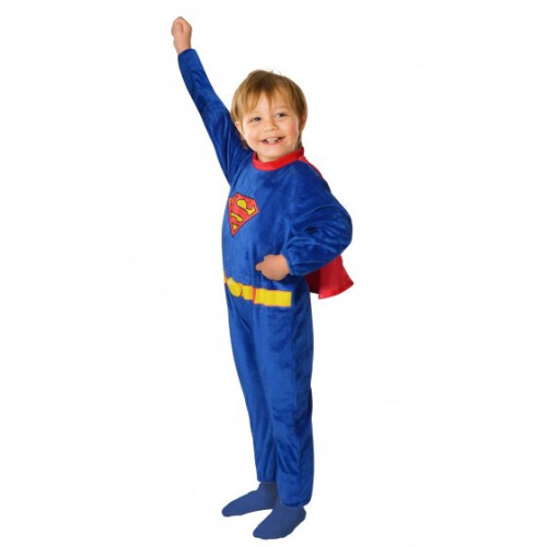 DC Comics costume suit Superman boys blue 2-piece size 68-80