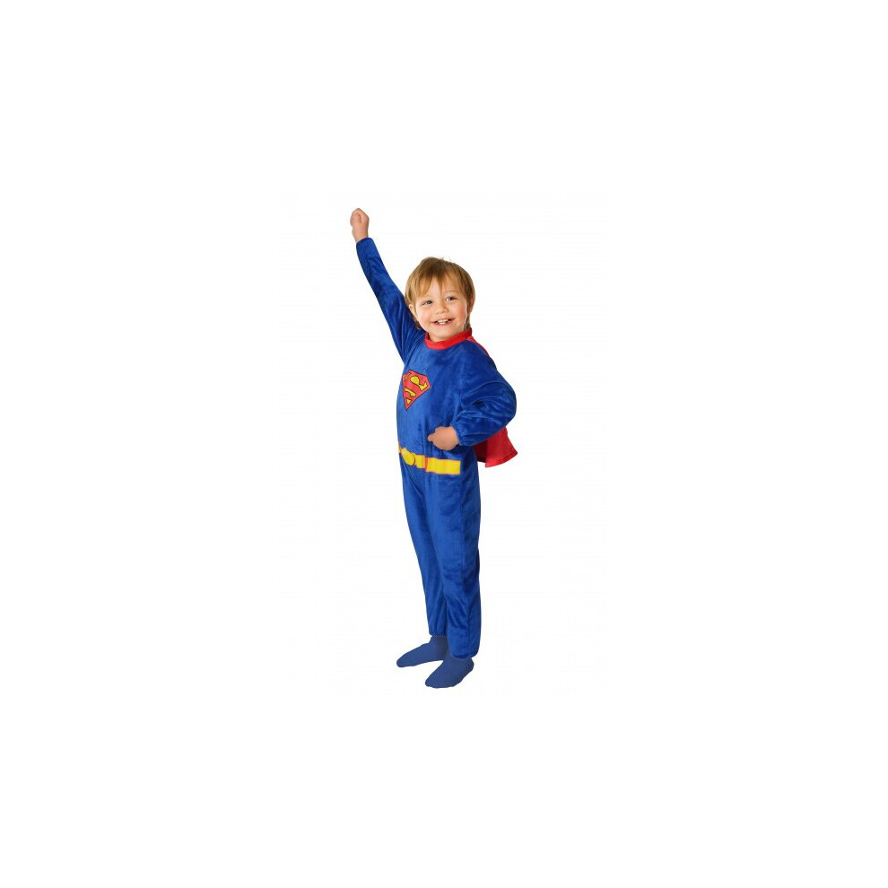 Dc Comics Costume Suit Superman Boys 2-Piece Size 68-80 Blue