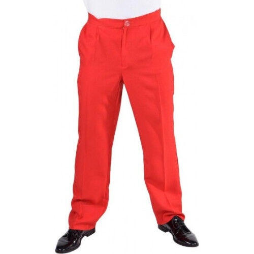 trousers eighties polyester red size L