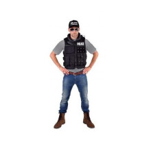 cardigan police men's polyester black one-size