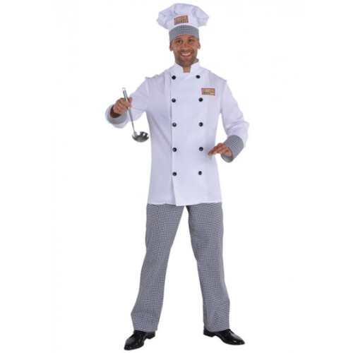 dress up clothing Chef polyester white size L