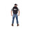 cardigan police men's polyester black one-size 2