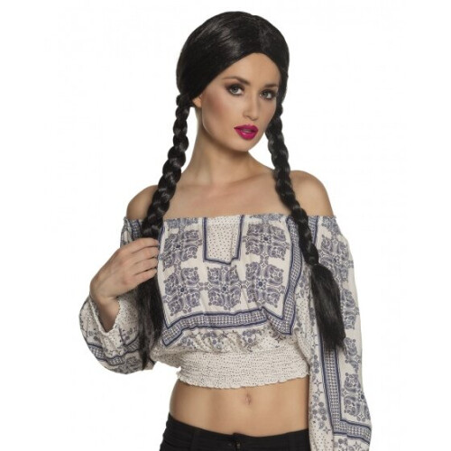 Adult black braided wig