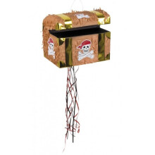 trekpinata treasure chest brown 30 x 26 cm