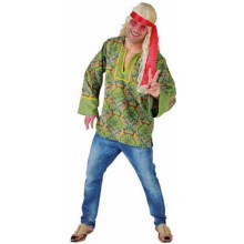 dress-up blouse Hippie men's polyester green mt L