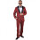 dress suit checkered men's polyester red size S 1