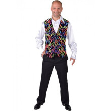 dress-up vest men's polyester black size S/M