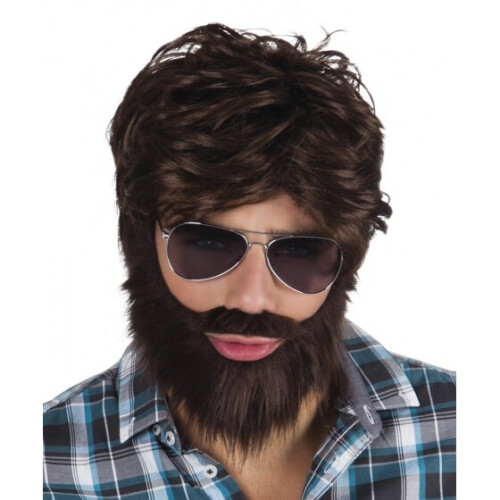 Adult Dude Wig with Beard and Mustache