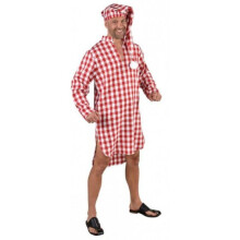 nightdress with nightcap men's red size XS/S