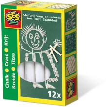 Craies - Ses Creative - 12 pezzi - Bianco - Ø10mm - Meno polvere