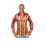 Dress-up blouse striped polyester brown size L 1