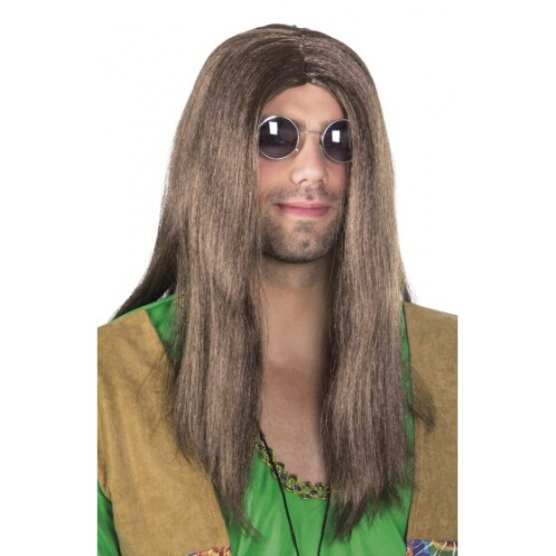 Adult brown hippie wig