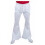 men's hippie pants polyester white size L 1