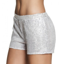 St. Hotpants Sequins silver size M