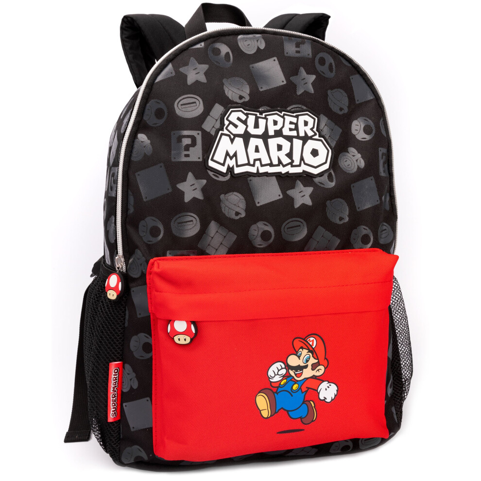 Nintendo Super Mario Backpack Kids Boys Girls School Rucksack 16â One Size