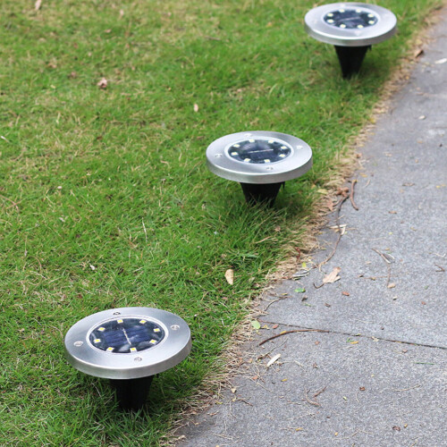 4PC Solar Decking Lights Floor Decking Outdoor Garden White light 2