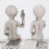2X Garden Outer Space Alien Statue Resin Decoration Gift 5
