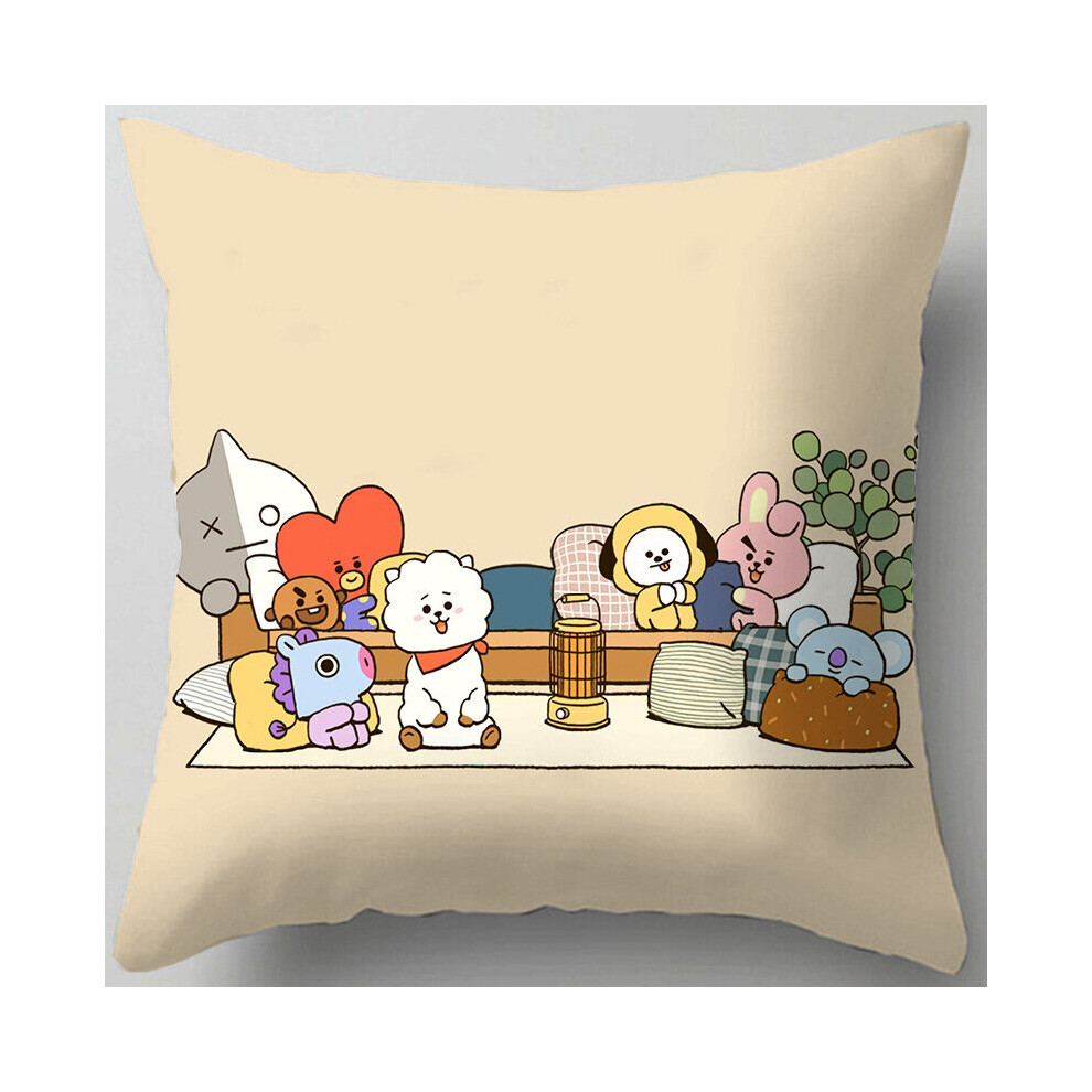 (16) 45cm BT21 Cushion Cover Decorative Pillow Case