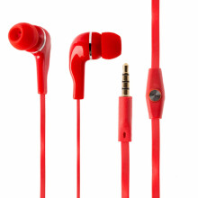 XS20 Music on the Move Earbuds with Slim Microphone with Mic, Red