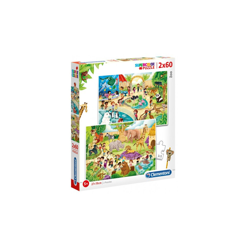 jigsaw puzzle Dierentuin 2-in-1 cardboard 120 pieces