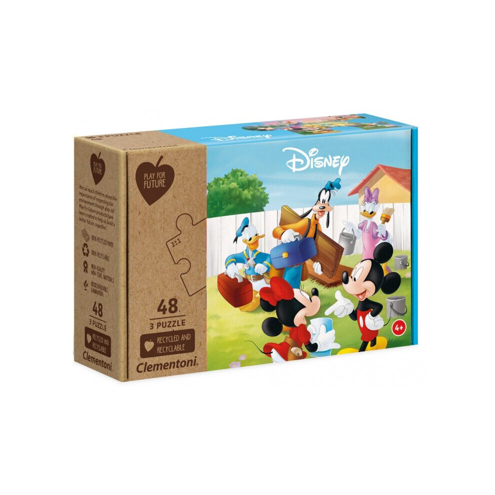 jigsaw puzzle Mickey junior 3-in-1 cardboard 144 pieces