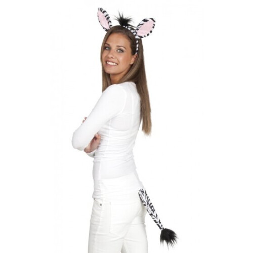 accessory set Zebra ladies white/black one size