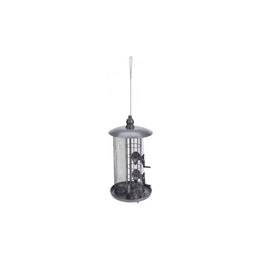 birdhouse 19 x 37 cm steel silver