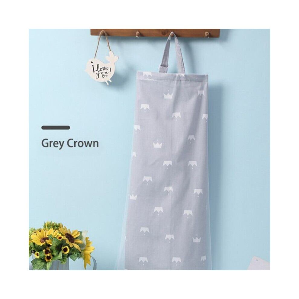 (Grey Crown) Nursing Cover Breastfeeding Blanket Mosquito Net