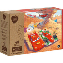 Puzzel - CLEMENTONI - Speel voor de Toekomst Disney Pixar Cars - 3x48 stukken - 100% gerecycleerde materialen - 32 x 22 cm