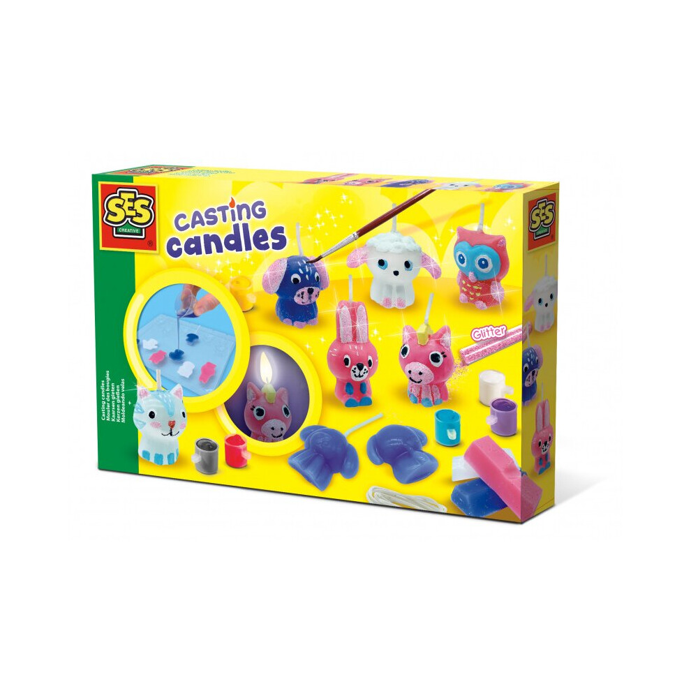 casting candles 30 x 20 cm multicolor