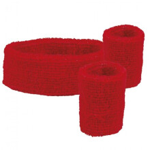 80's Adult Red Headband and Wristbands